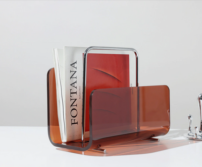 SpectraRack – Transparenter Acryl-Magazinhalter & Tragbares Bücherregal