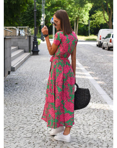 Suzanne - Elegant V-neck Dress