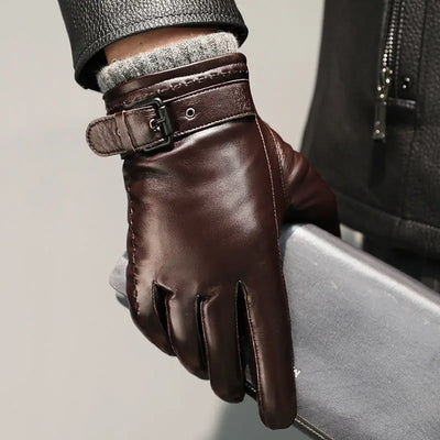 Leder Cashmere Cuff Handschuhe