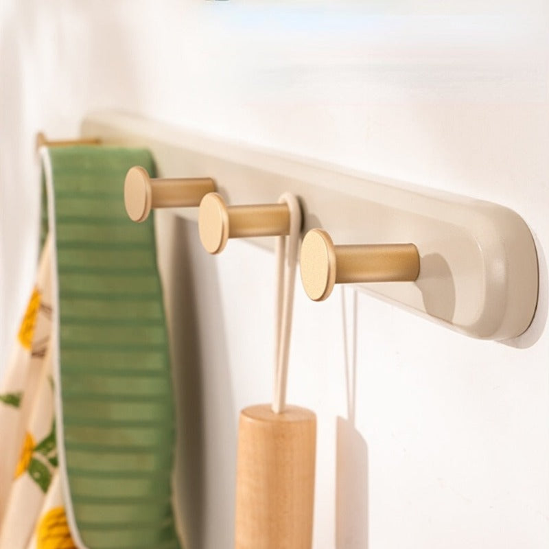 Vintage Taupe Wandgarderobe mit Haken