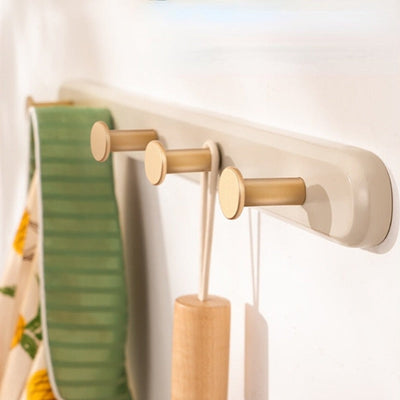 Vintage Taupe Wandgarderobe mit Haken