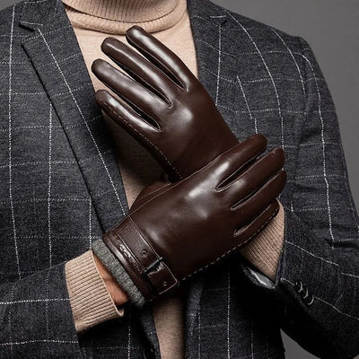 Leder Cashmere Cuff Handschuhe