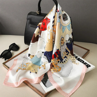 Elara's Luxus Seidenschal – Mode-Bandana für Frauen