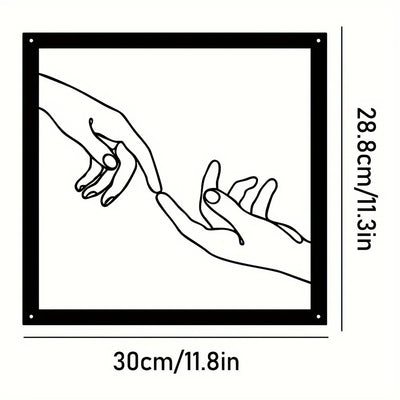 Umarmende Hände Metall Wandkunst
