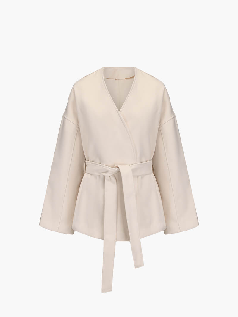 Damen Kimono-Jacke – Eleganter Cardigan mit Bindegürtel