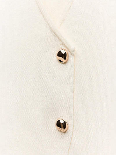 Gilet Top mit V‑Ausschnitt – weiches Stretch, Stockholm‑Chic