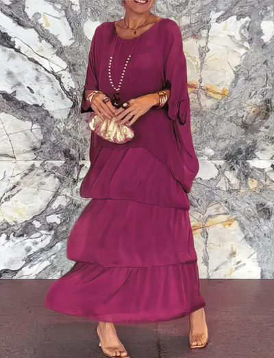 Irmgard® | Lockeres Maxikleid mit Rundhalsausschnitt