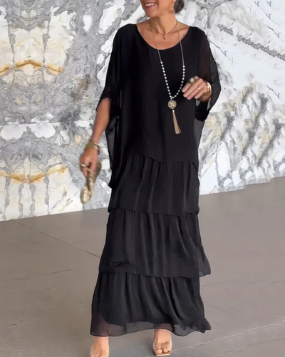Irmgard® | Lockeres Maxikleid mit Rundhalsausschnitt
