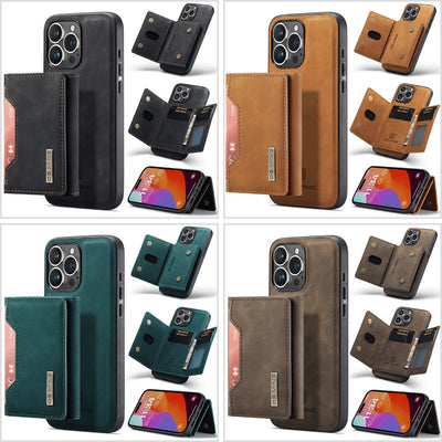 Magnetische 2-in-1 Slim Leder Handy Geldbörse für iPhone