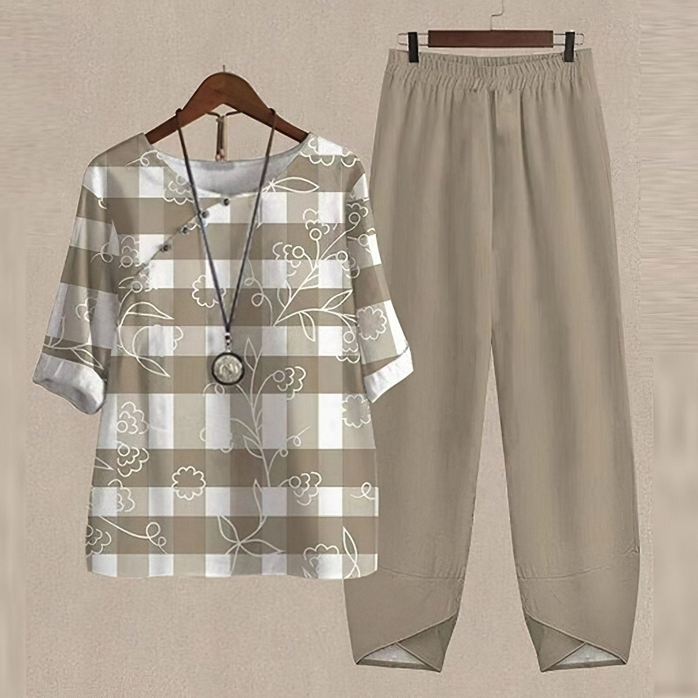 Rose™ - Müheloses Schick Shirt- und Hosen-Set