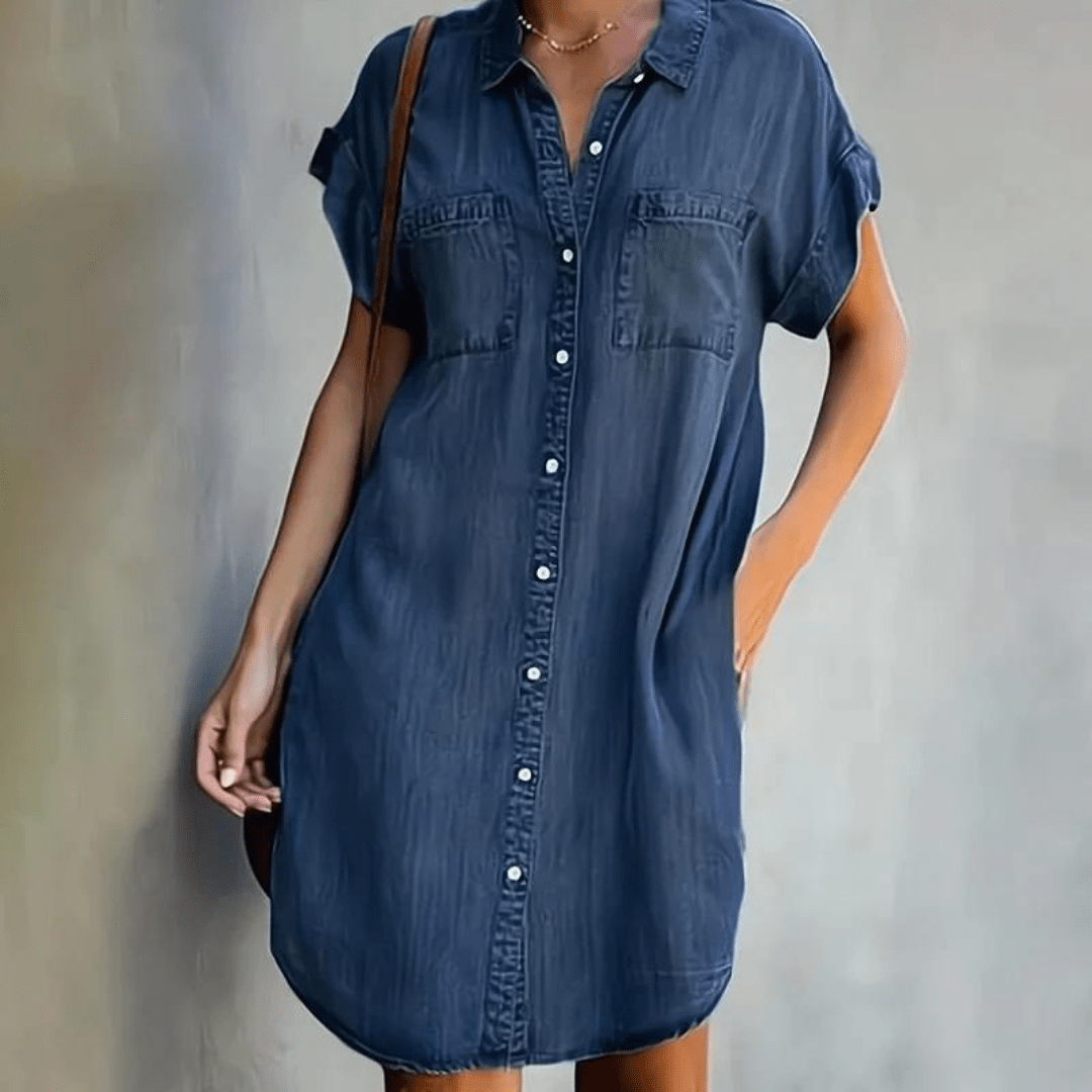 Hildegard® | Kurzärmliges Jeanskleid