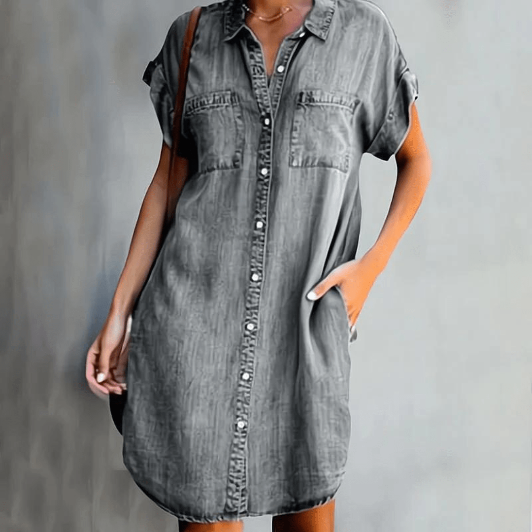 Hildegard® | Kurzärmliges Jeanskleid