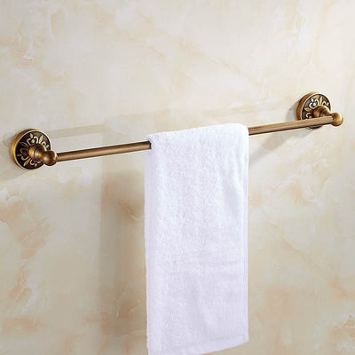 Antikes Bronze Badezimmerzubehör Set – Handtuchhalter, Toilettenpapierhalter, Bürstenhalter | Platzsparende Aluminium Badaccessoires