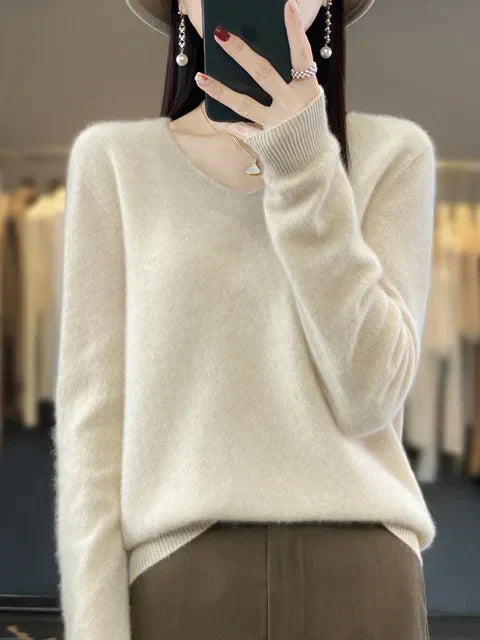 Shirt mit V-Ausschnitt wie Vera