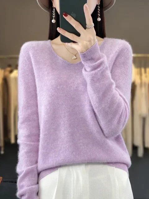 Shirt mit V-Ausschnitt wie Vera