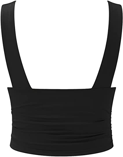 Damen Sommertop mit V-Ausschnitt – Breite Träger & Stretch-Komfort