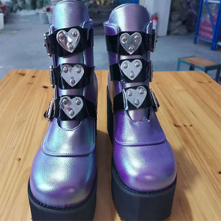 Tanya – Wedge Heel Japanische Punk Stil Damen Stiefel