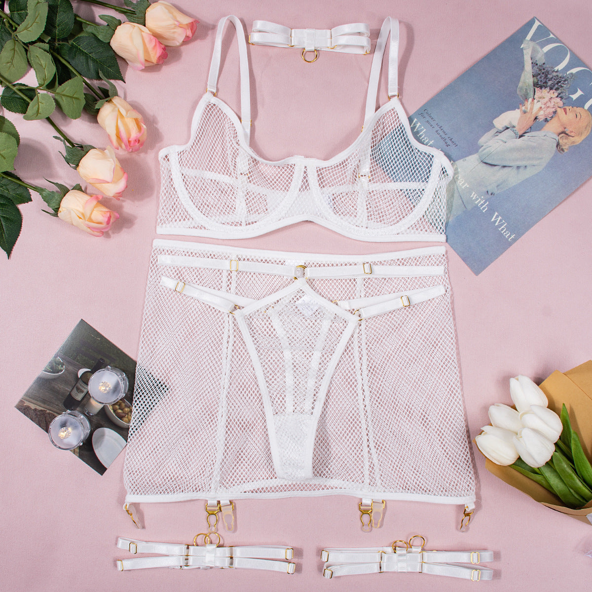 Catherine – Sexy Netz Dessous Set