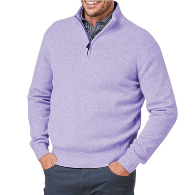 Herren-Pullover mit Dreiviertel-Reißverschluss