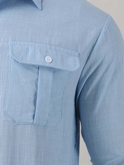 Malcolm – Langärmliges Hemd für Herren mit Taschen und Revers für Herbst und Winter