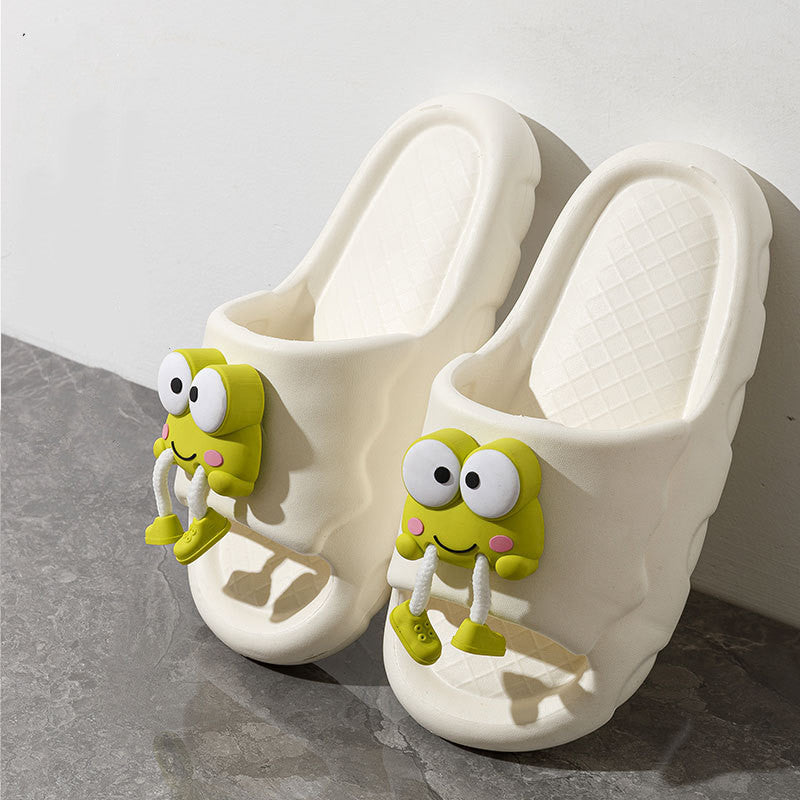 Denise – Weiche Damen-Hausschuhe mit Cartoon-Frosch