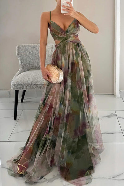 Frostine - Long floral dress
