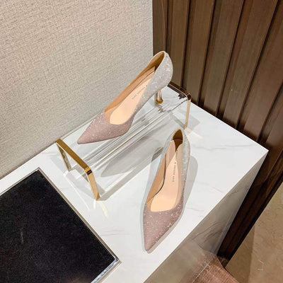 Imogen – Kristall Stilettos mit Spitzem Zeh