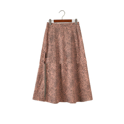 Emma – Langer A-Linien-Rock mit Leopardenmuster