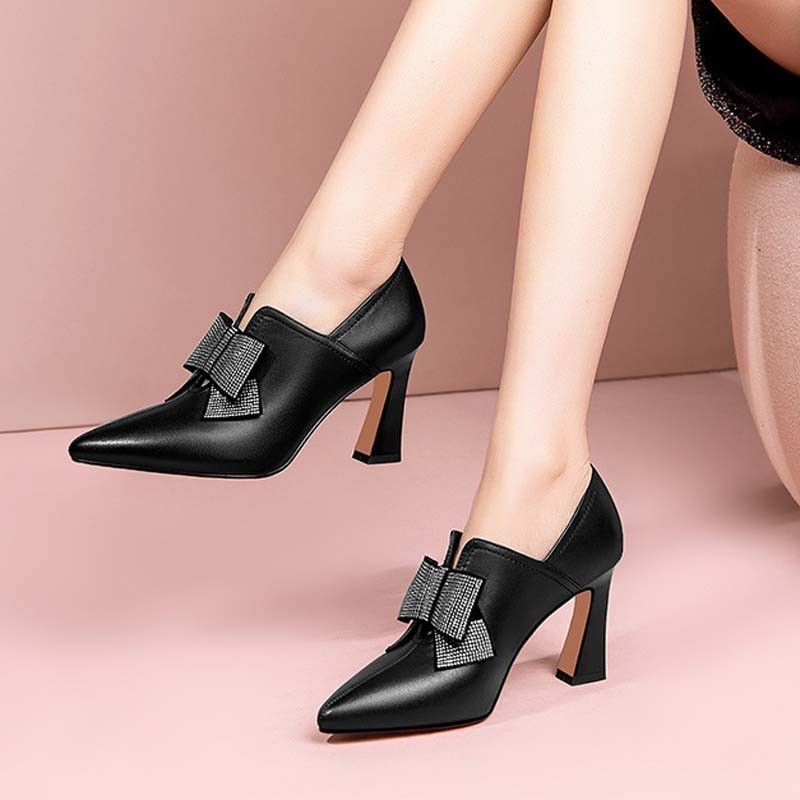 Melanie – Damen High Heels mit Schleifen