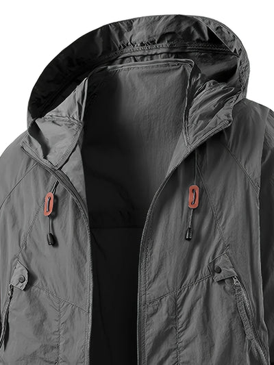 Lucan | Wasserdichter Outdoor-Windbreaker mit verstellbarer Kapuze
