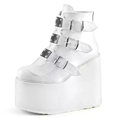 Tanya – Wedge Heel Japanische Punk Stil Damen Stiefel