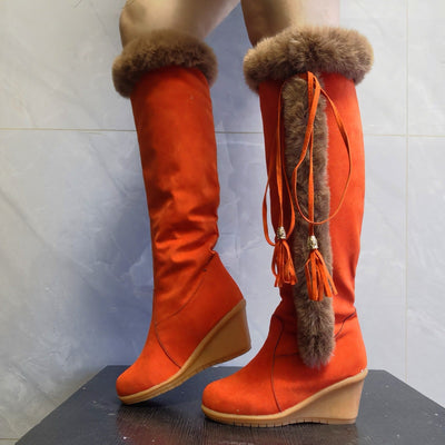 Marion – Damen Keilstiefel mit Plüsch