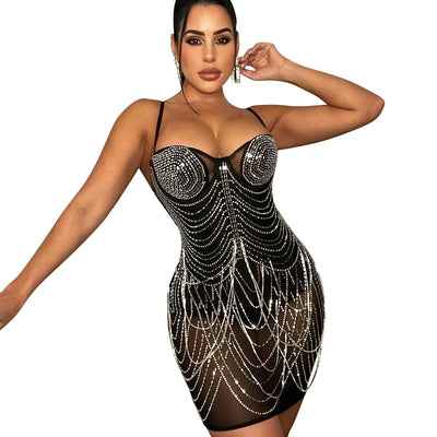Brenda – Modisches Damenkleid mit Quasten für Partys