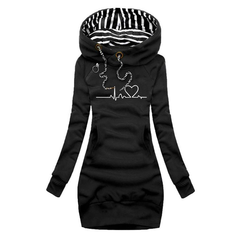 Adelinde | Bedrucktes Pulloverkleid Heartbeat