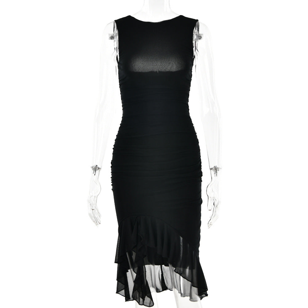 Esme – Schmaler ärmelloser Party-Club-Kleid