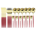 24 Teile Rot-Gold