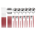 24 Teile Rot-Silber