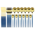 24 Teile Blau-Gold