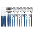 24 Teile Blau-Silber