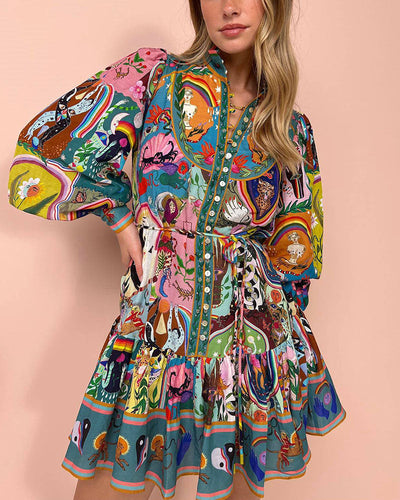 Madeleine - Printed Long Sleeve Dress