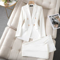 Weiß Blazer Set