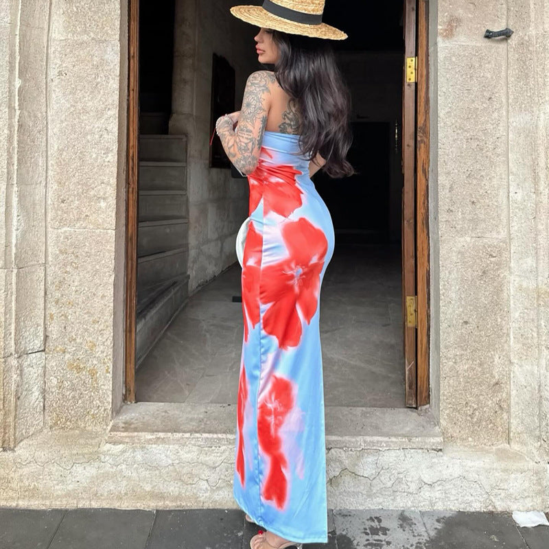 Lucy – Langes Sommerkleid mit sexy Schlitzen für Partys und den Strand
