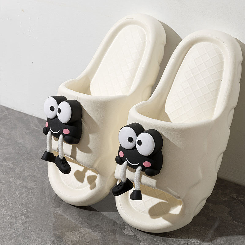 Denise – Weiche Damen-Hausschuhe mit Cartoon-Frosch
