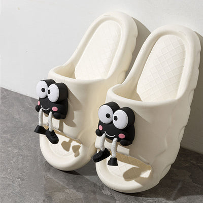 Denise – Weiche Damen-Hausschuhe mit Cartoon-Frosch