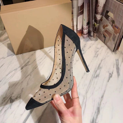Charlotte – Sexy Mesh Stilettos mit Spitzem Zeh