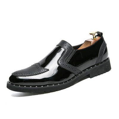 Steve – Helle Herrenhalbschuhe mit Spitzkappe aus veganem Leder