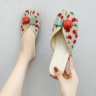 Joanne – Flache Damen-Strandslipper mit Kirschzehenkappe