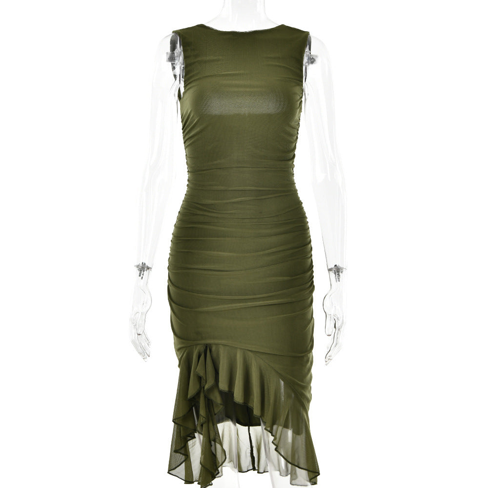 Esme – Schmaler ärmelloser Party-Club-Kleid