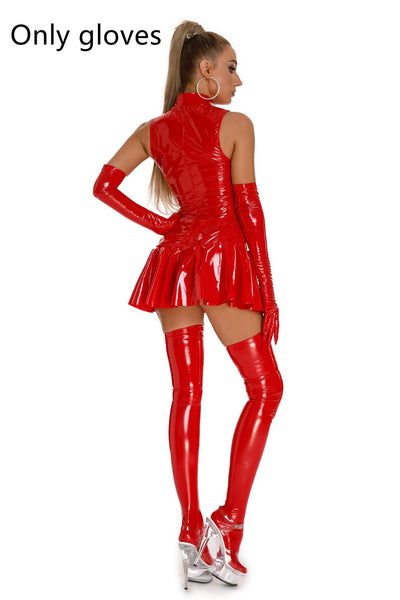 Leanne – Enges Damen-Einteilerkleid aus Spiegelstoff