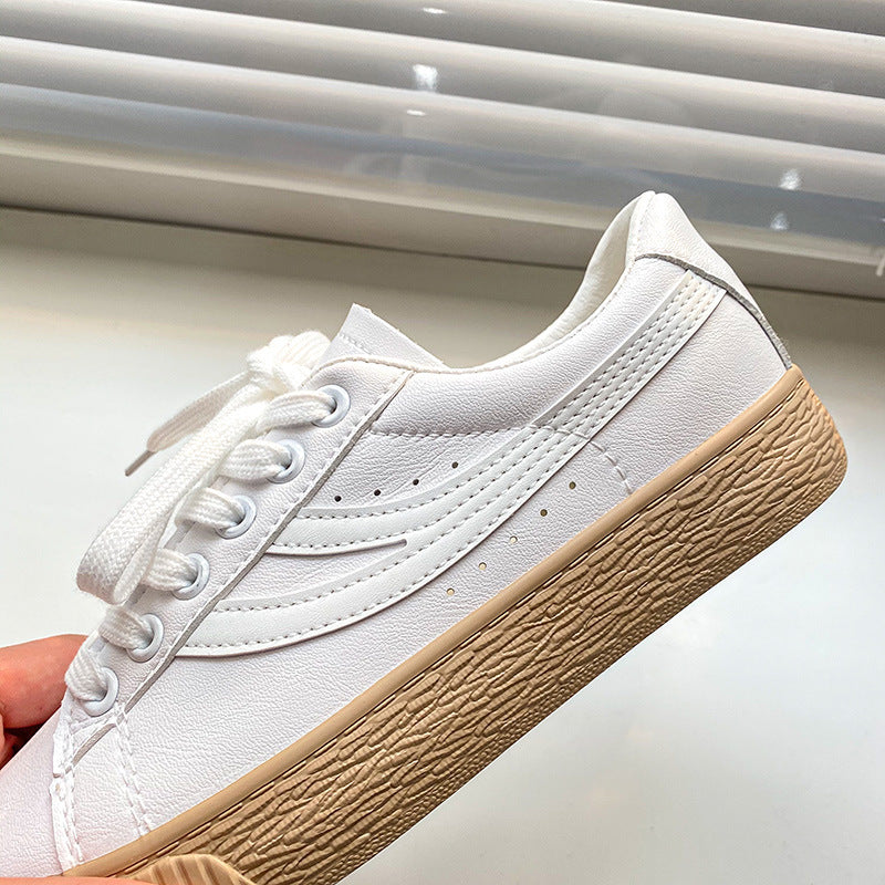 Elizabeth – Weiße Freizeit-Schuhe im koreanischen Stil für Damen